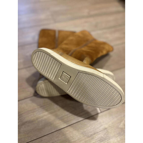 Frye Women's Brown Leather and Suede Tall GEMMA Boots 6/6.5 - Picture 3 of 8